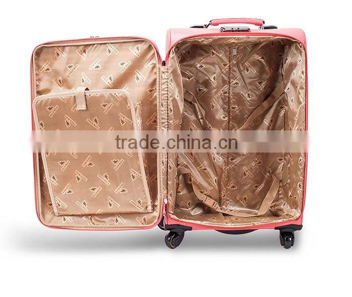 two pcs fashion design PU suitcase sets young girls and boys travelling luggage bag