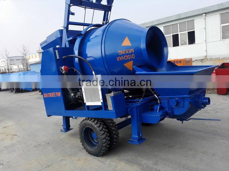 40m3 concrete mixer with pump fro sale, portable tralier concrete pump with a mixer