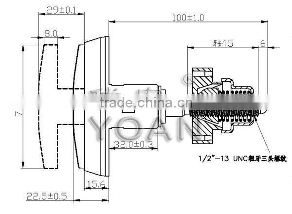 Zinc alloy handle lock for ATM with master key
