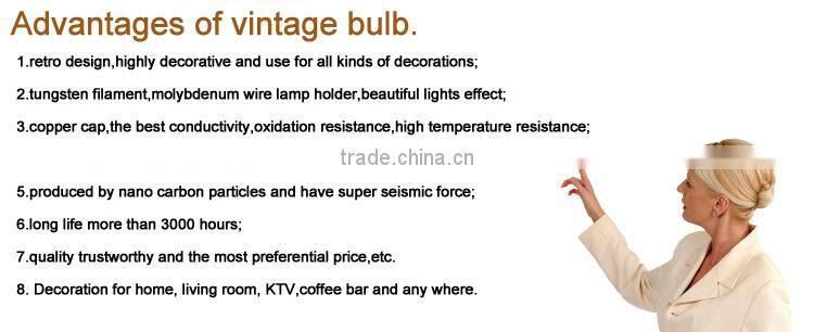 Up to 3000hours beautiful tungsten wire E27 220-240V 25W edison style light