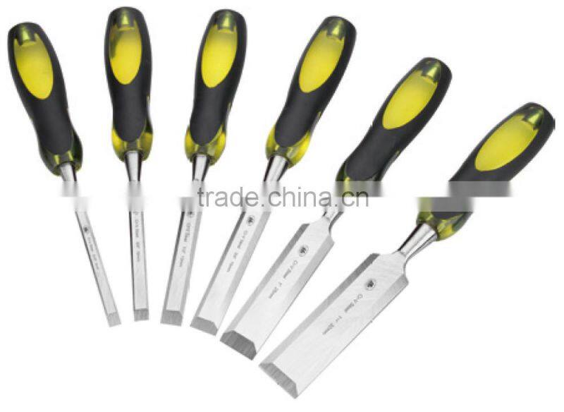 wood working chisel with Double color crystal handle