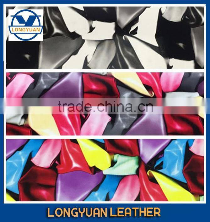 PU Leather Shiny Pattern Fabric Slippers Sandals Leather