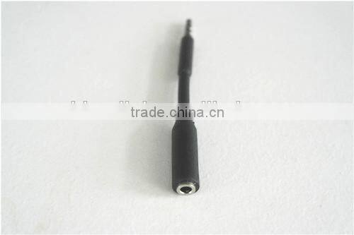 Aux Stereo 3 Ring Gold Plated 3.5mm Male to 3.5mm Female black color