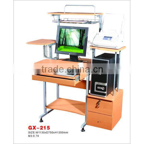 Guangzhou furniture factory sale computer desk with casters