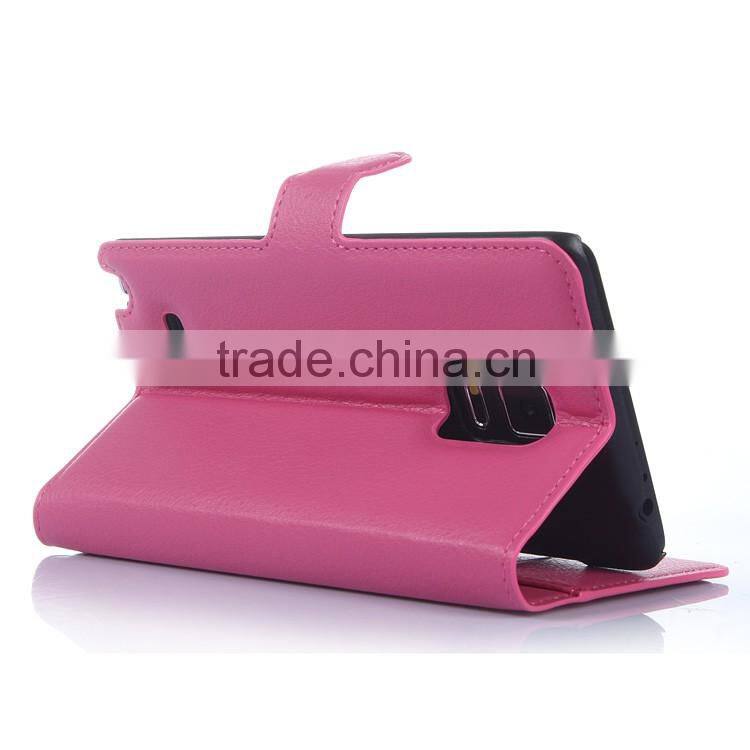 Hot Selling Ultra Thin Lichee PU Leather Case Wallet Folio Flip Cover for Samsung GALAXY Note Edge N915