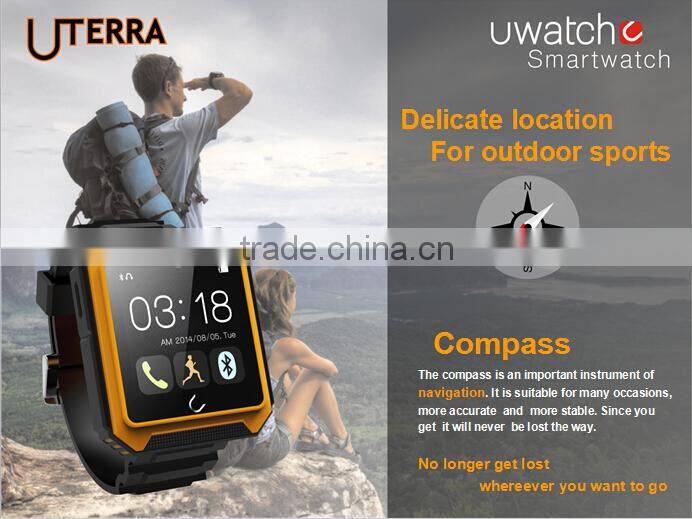 2015 new IP68 Waterproof/Dustproof/Shockproof U Watch U TERRAWatches Bluetooth Smartwatch