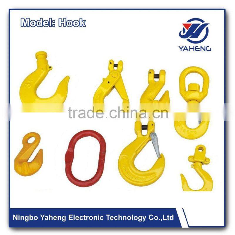 stainless steel 316 and 304 swivel bolt snap hook safety latch mini eye hooks Spraying Plastic Lifting Clevis Grab Hook