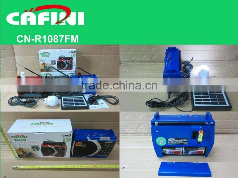 Rechargeable Emergency Mini Solar Powered AM FM Radio