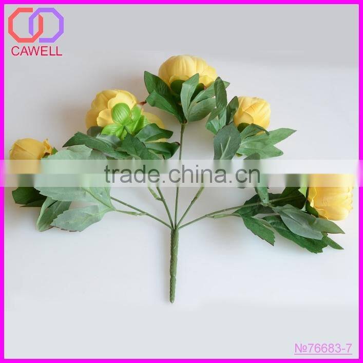 cheap 5 heads silk peony flowers wholesale