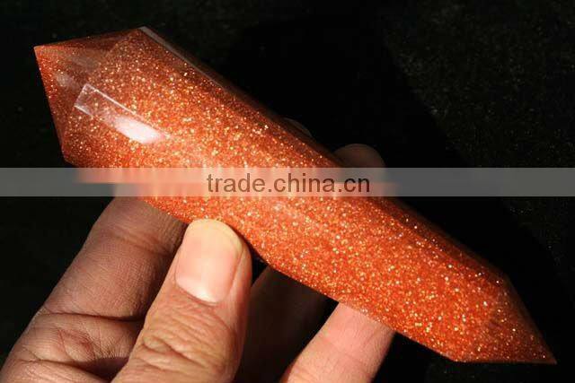 ROCK QUARTZ CRYSTAL HEALING DOUBLE POINTS-24 SIDE