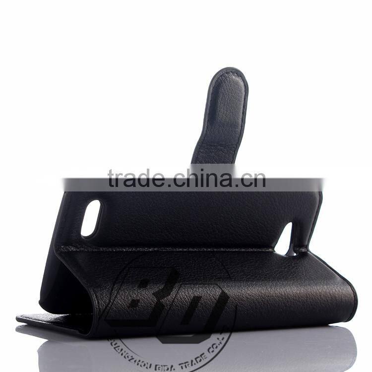 Fashionable Popular Flip wallet leather case with card slots For ZTE Blade Q Lux 4G fast delivery