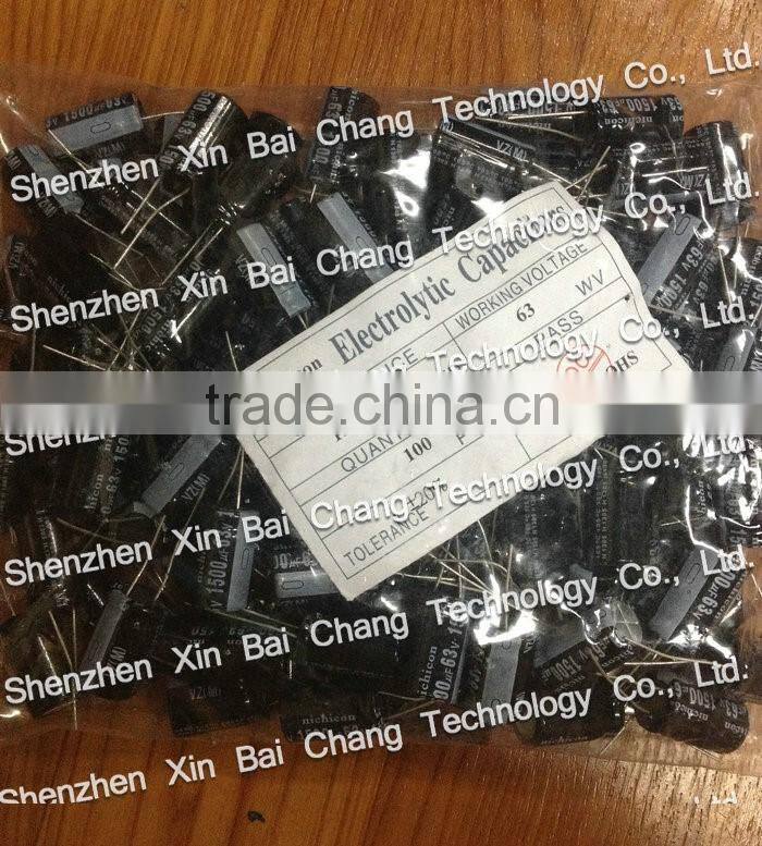 Multifunctional Low Lmpedance 1500uf 63V Electrolytic Starting Capacitor