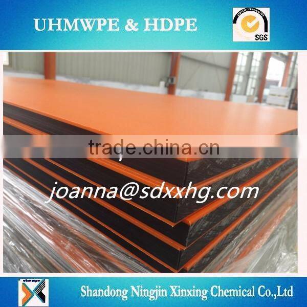 Anti slip surface dual color triple layer hdpe sheet
