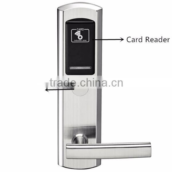 High security hotel key card lock
