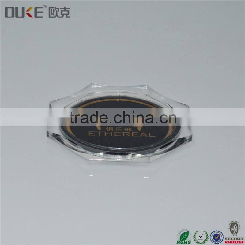 2016 hot selling clear acrylic drink coasters