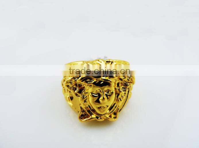 wholesale fashion man Medusa gold men's ring