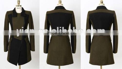 Fashion Handsome Hot Europe Newest Coat Wholesale Cheaper Sale Sexy Zipper Style Ladies Coat