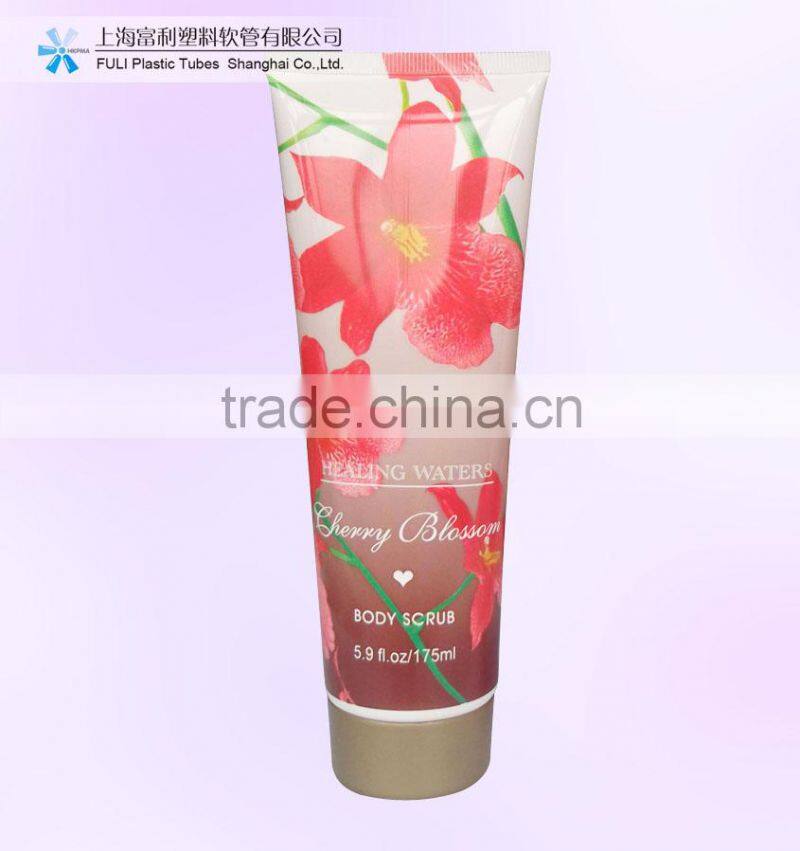 Empty cosmetic plastic tube with sealing end