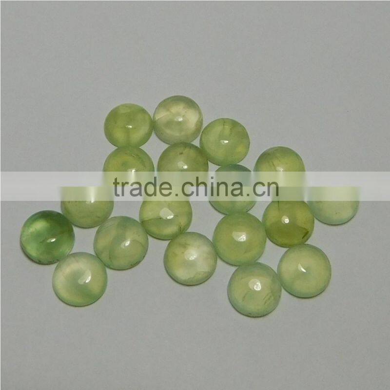 NATURAL PREHNITE CABOCHON GOOD COLOR & QUALITY 8 MM ROUND LOT