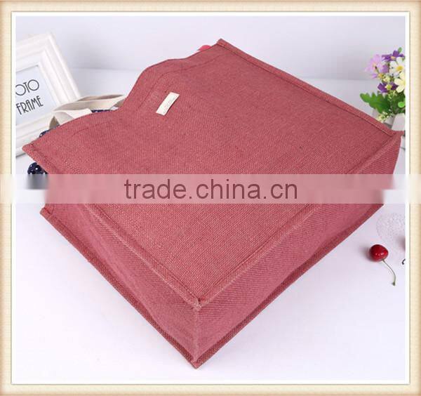 Cheap Dyeing jute bags with cotton handles