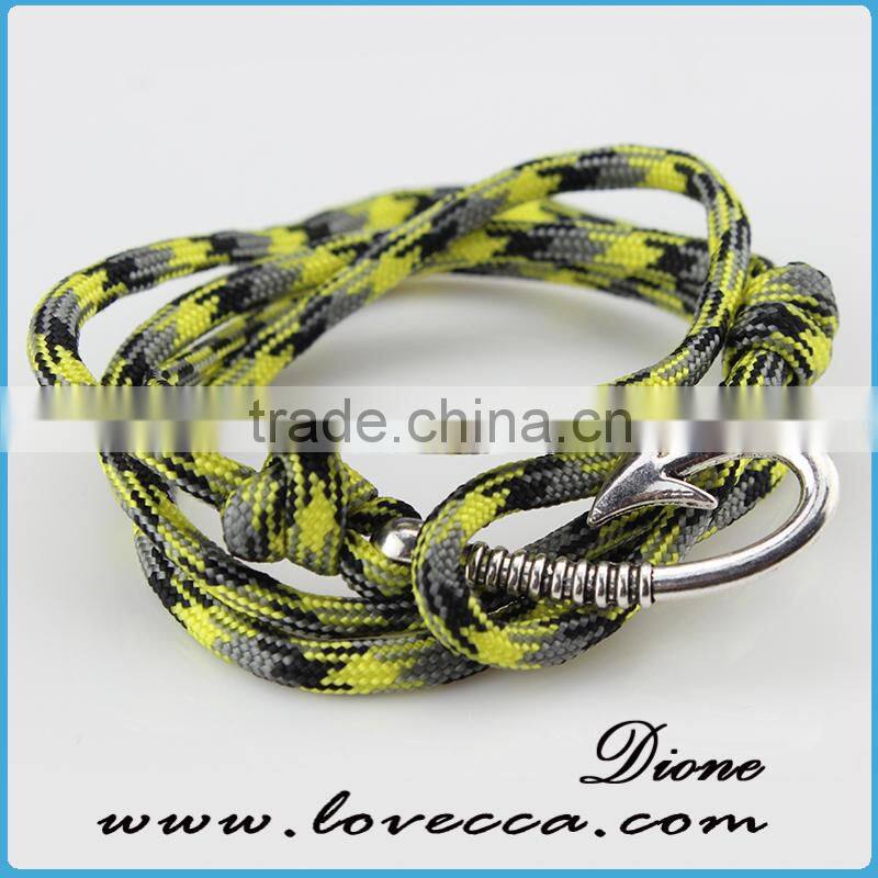 High Quality Colorful Leather Anchor Bracelet for Jewelry