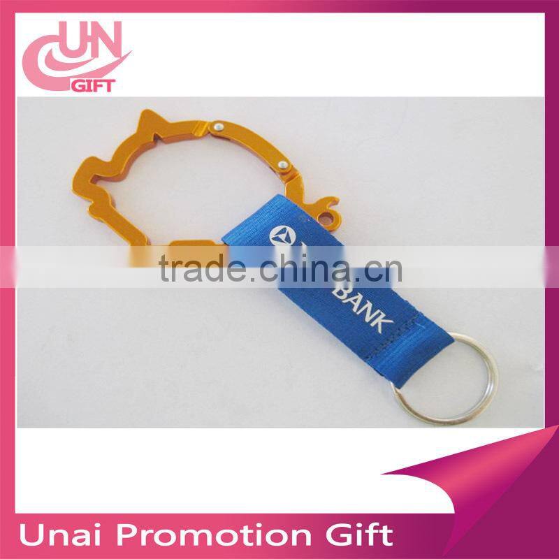 Custom fabric keychains with carabiner for wholesale