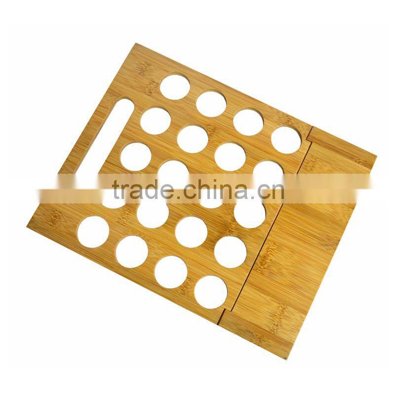 DT006/Bamboo Wood Spice and Peper Shakers Rack Wall Stand Holder Easy Caring