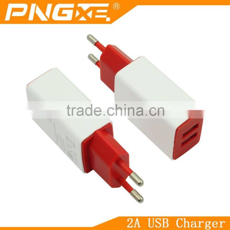 Most professional new design with ROSH certified dual port usb wall adapter suitable for all cell phone charger