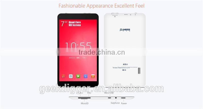Teclast A78T Tablet PC-WHITE/Android 4.4 7 inch HD Screen Rockchip RK3126 Quad Core 1.3GHz 512MB RAM 8GB ROM Camera