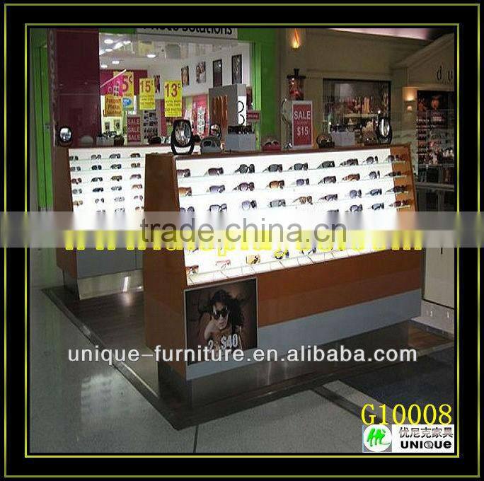 Colorful fashion sunglass display with le d light