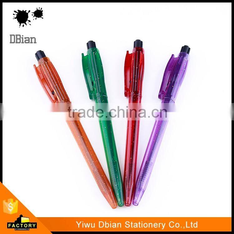 2016 fashionable plastic slogan ball pen with competitive price