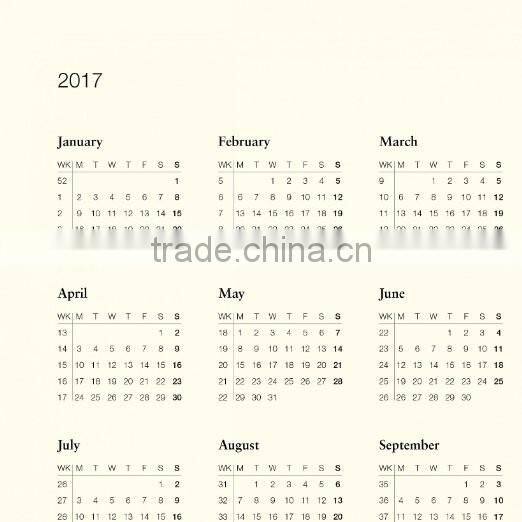 2017 PU leather Planner notebook with power bank