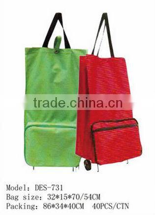 Folding shopping trolley bags