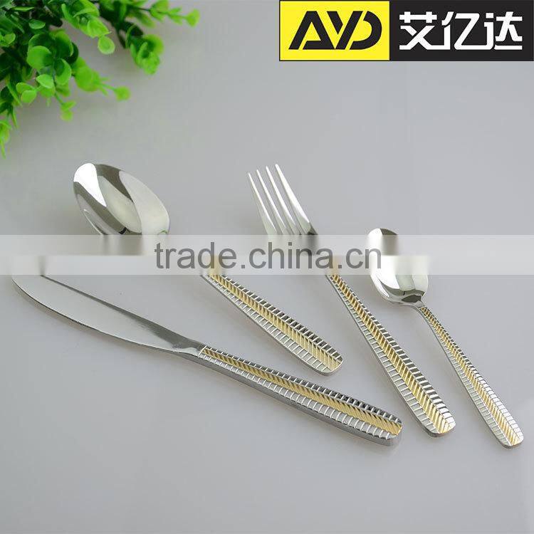 Hot sale ! wholesale tableware silver cutlery 72pcs german flatware