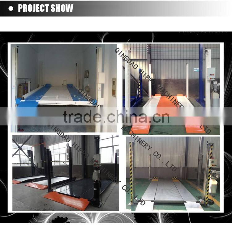 Home Garage Four Post Car Parking Lift Machine