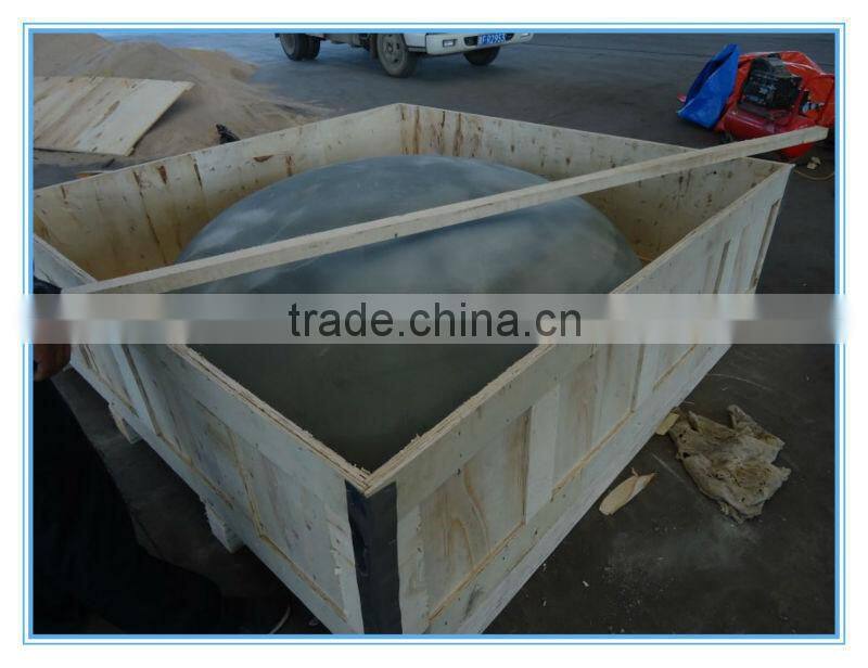 large diameter hemispherical dish head dish end for bituman tanker with hot pressing
