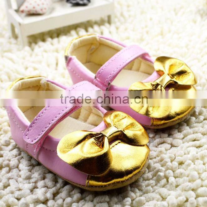 Top quality newborn baby soft sole baby dress shoes 2016 wholesale