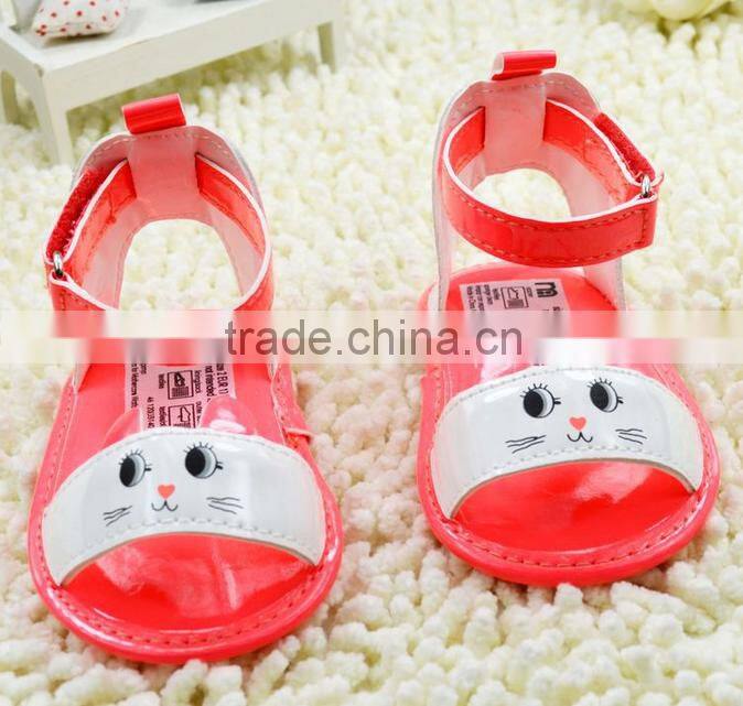 2016 New arrival baby girl shoes leather baby sandals