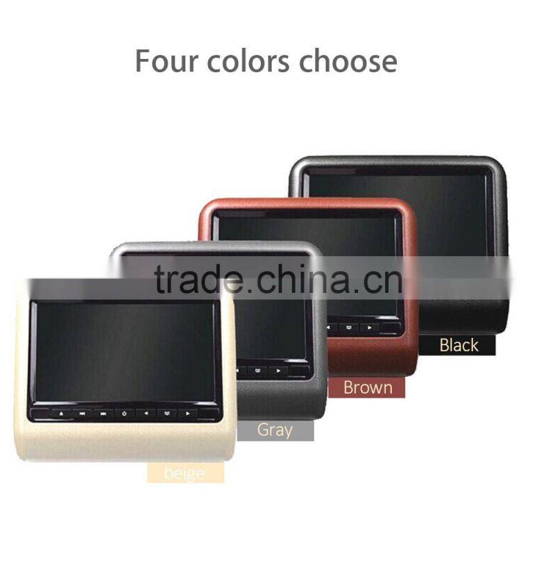 9 inch Portable Universal Headrest monitor with DVD player Car Back Seat LED Monitor