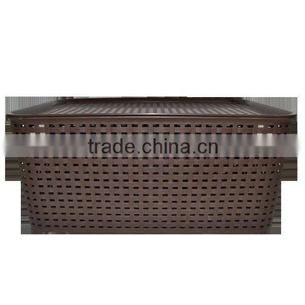 Simple Storage Box For Dirty Clothes Plastic Rattan Storage Basket With Lid