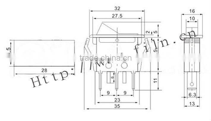 KCD3-101 rocker kcd2 switch