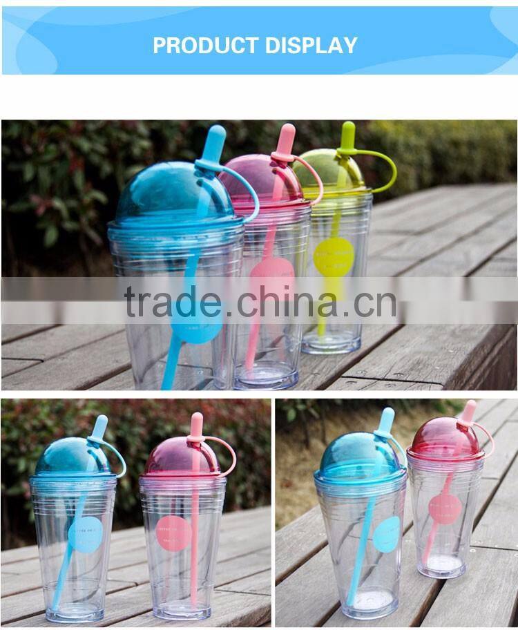 reusable sipping plastic juice souvenir small straw cups