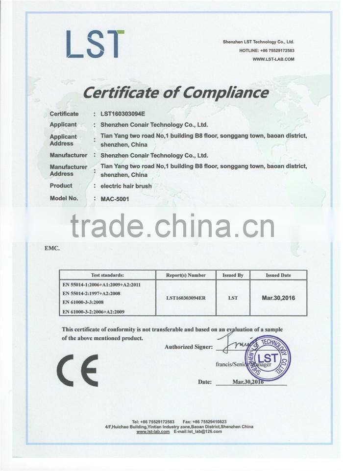 HZ-500 professional hair straightener comb with Aluminum and ceramic spraying