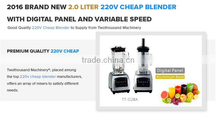 2016 CE Digital Control Aluminum Base 2 Liter for 220V Cheap Blender