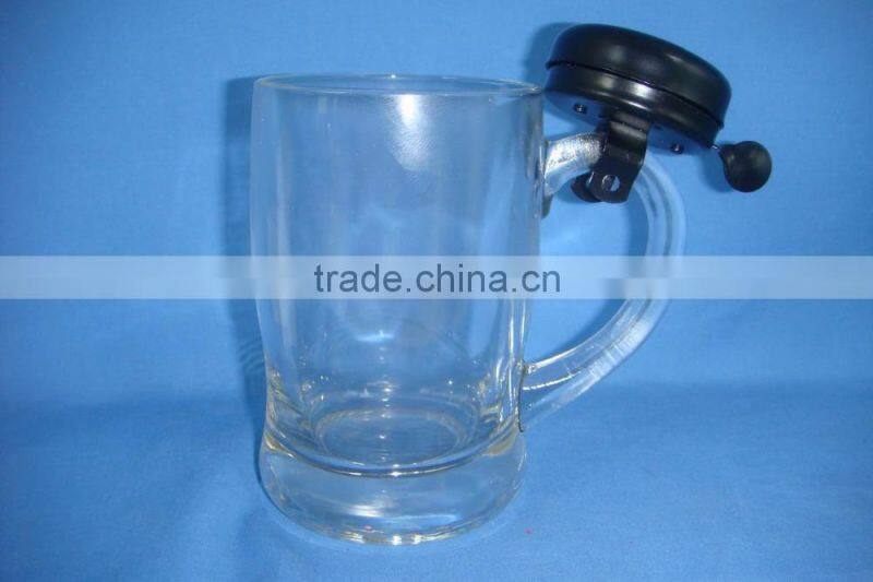 promotional 330ml customize with logo transparent beer glass mug