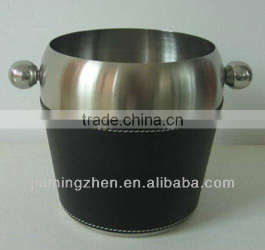 1.0L stainless steel wine ice bucket with handle