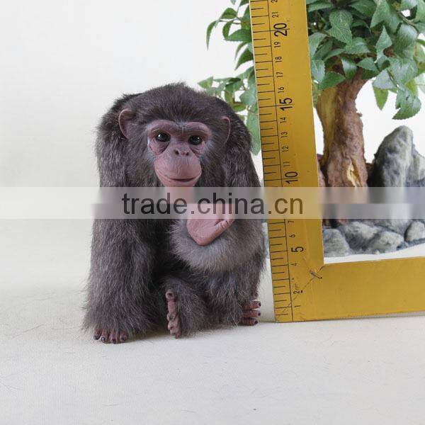 Garden decoration furry animal resin gorilla logo toy