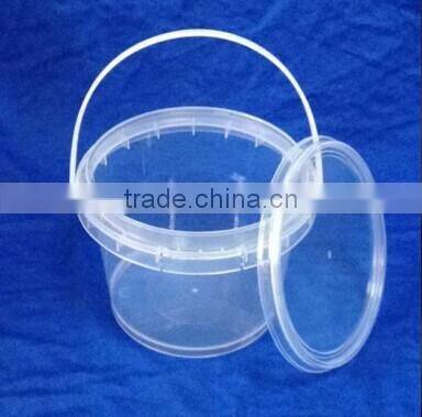 clear plastic buckets plastic barrel with lids &handle for wholesales