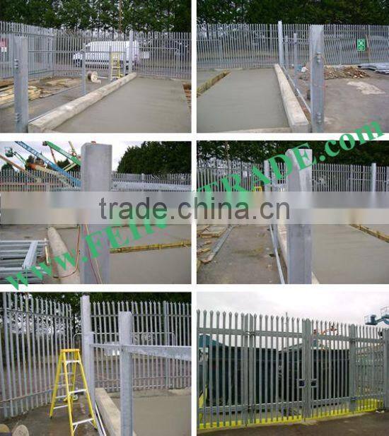 Finishing Galvanised and Polyester Powder Coated to any RAL Palisade fencing