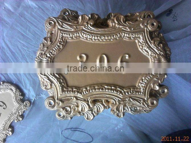 wall mounted aluminum alloy nameplate